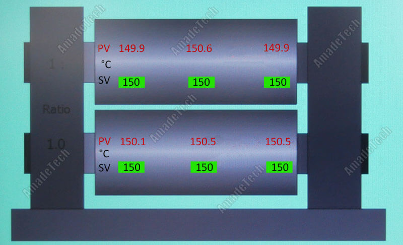 3-zone electrical roll heating of open mill